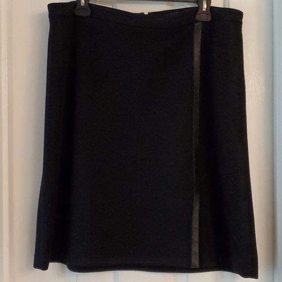 Ann Taylor Dresses & Skirts - Black skirt with leather accent